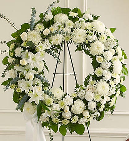 White Standing Wreath